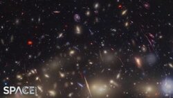 View Of Huge Galaxy Cluster Via James Webb And Hubble Telescopes Instructional Video