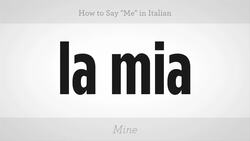 How to Say "Me" in Italian Instructional Video