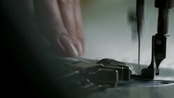 Hands of Woman Sewing Clothes with Machine Stock Footage