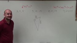 Use a Pythagorean triple to to solve for the missing side ex 3 Instructional Video