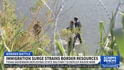 Surge of migrants causing strain on border resources News Clip
