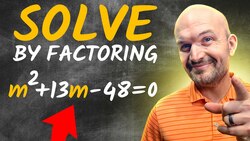 Solve quadratic equation when a=1 Instructional Video