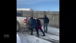 #TheMoment Tim's employees helped push a truck through an icy drive-thru News Clip