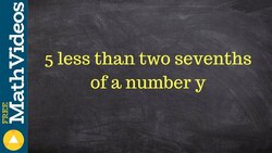 Translating sentences using more than one operations ex 4 Instructional Video