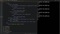 Implement different search algorithms : BST - Deleting nodes with 1 child node Instructional Video