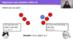 Use near doubles within 10 Instructional Video