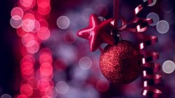New Year's background. Christmas toys on the background of a New Year's garland. Stock Footage