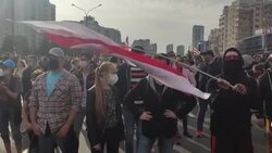 CLEAN : FILE IMAGES of demonstrations opposing president Lukashenko in Belarus News Clip