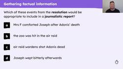 Generating ideas for a journalistic report based on 'When the Sky Falls' Instructional Video