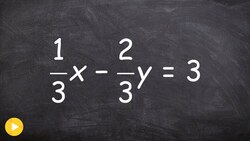 Learn how to graph an equation with fractions for the slope and y intercept Instructional Video