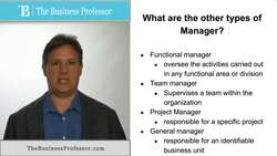 Sub-Categories of Managers Instructional Video