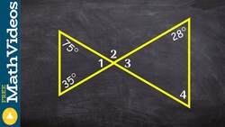 How to determine all the missing angles of two triangles ex 3 Instructional Video