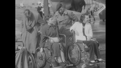 Disabled people get airplane tour of London in November of 1954 News Clip