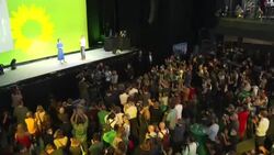 CLEAN : Germany: Green party's Annalena Baerbock cheered by supporters News Clip