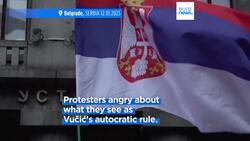 Serbian students rally against alleged civil rights violations under Vučić government News Clip