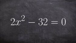 Solve a quadratic equation by factoring when given a difference of 2 squares Instructional Video