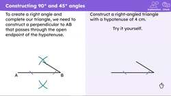 Constructing angles of 90° and 45° Instructional Video