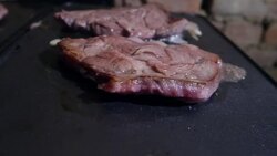 Stake on a electric grill - Stock Video Stock Footage