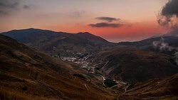Sunset time lapse at Apartaderos in Merida, Venezuela from LLano del Hato Astronomical and astrophysical observatories. Stock Footage