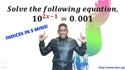 Indices Question Instructional Video