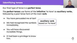 Sentences in the simple, progressive and perfect present, past and future tense Instructional Video