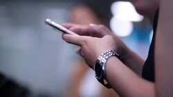 Young Businessman Using Smartphone Stock Footage