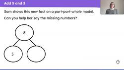 Solve problems by adding 3 to 5 and 6 Instructional Video