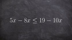 Learn the easy way to solving and graphing a multi step inequality with variables on both Instructional Video