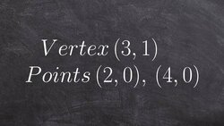 How to write a parabola in standard form given two points Instructional Video