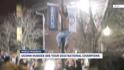 ‘An incredible journey.’ Another UConn national championship prompts late-night celebration in Storrs News Clip