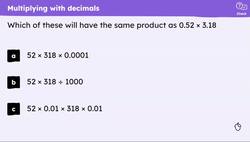 Multiplying with decimals Instructional Video