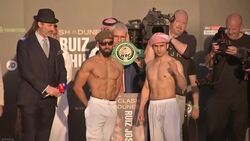 Omar Dusary & Zuhayr Al Qahtani wiegh in for Ruiz Vs Joshua 2 part 2 News Clip