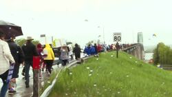 Miramichiers protest removal of sidewalk on Centennial Bridge News Clip
