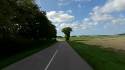 Denmark X synched series front driving studio process plate background Stock Footage