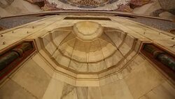 Interior of the three serefeli Mosque. Edirne, Turkey Stock Footage