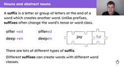 Creating nouns with the suffixes -tion, -ity and -ness Instructional Video