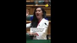 Watch New Zealand's Youngest MP Perform Powerful Native 'War Cry' In Parliament News Clip