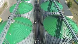 Flight over a modern granary. Stock Footage