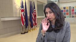 Home Secretary Suella Braverman speaks during a visit to Washington DC News Clip