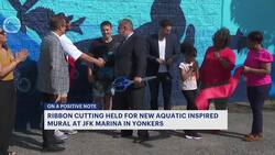 Ribbon-cutting held for new aquatic inspired mural at JFK Marina in Yonkers News Clip