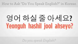 How to Say "Do You Speak English" in Korean Instructional Video