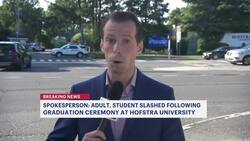Spokesperson: 2 people slashed following graduation at Hofstra University for Academy Charter Schools students News Clip