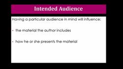 Intended Audience Instructional Video