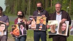 CLEAN : Protest on Lithuania-Belarus border for release of jailed journalists News Clip