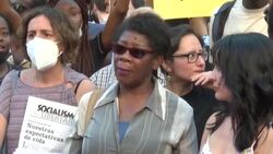 CLEAN : 'Spain is to blame': hundreds protest in Madrid after 23 migrants died in Melilla News Clip