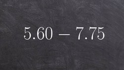 Learn how to subtract a smaller decimal from a larger decimal Instructional Video