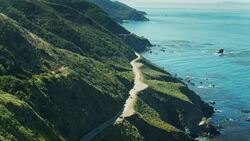 Drone Flies Over California's Pacific Coast Highway Instructional Video