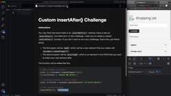Modern JavaScript from the Beginning - Second Edition - Custom insertAfter() Challenge Instructional Video