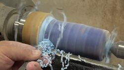 Wood Turning Burl Off-cuts to Resin Hybrid Knife Instructional Video