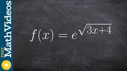 Derivatives of exponential and chain rule Instructional Video